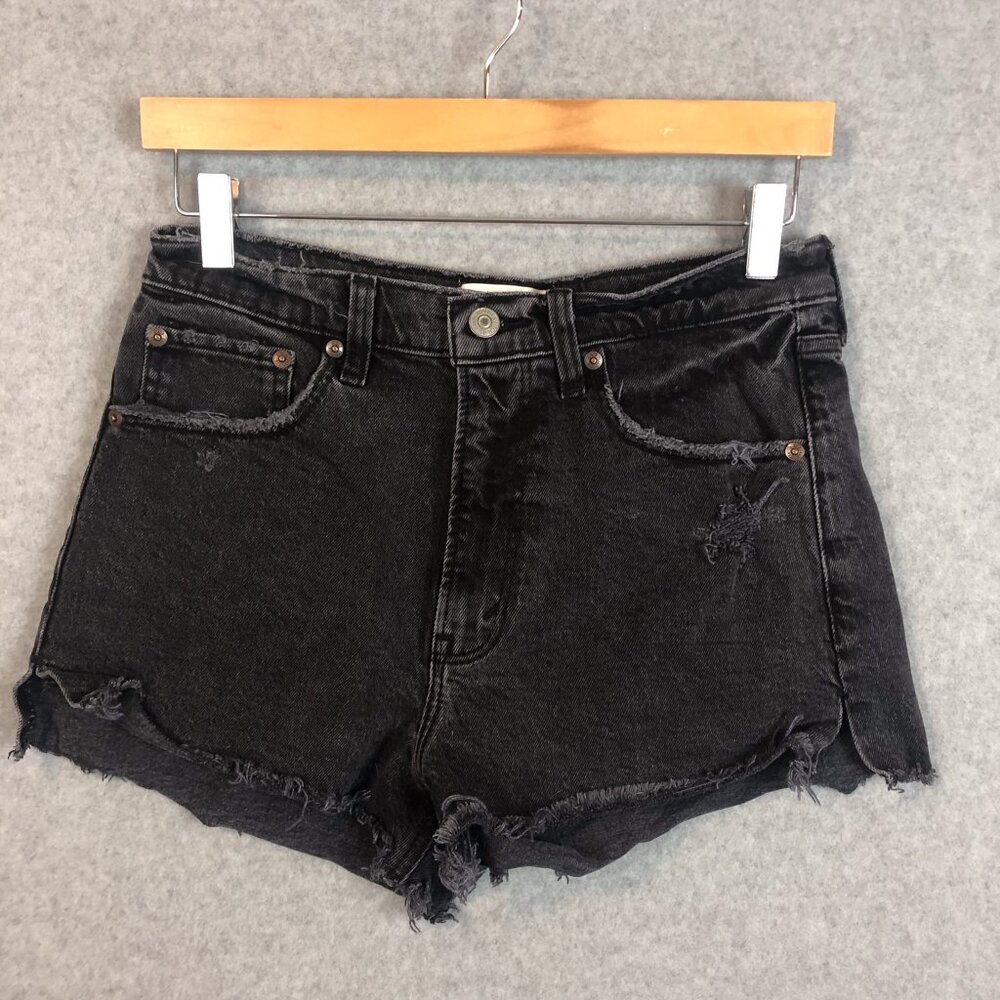 Abercrombie & Fitch The Mom Shorts High Rise Black Size 2